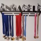 Medal holder with dancing letters