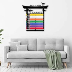 Karate medal and belt holder