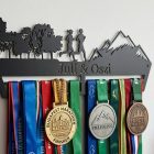 Runner medalholder with pine tree and 1 trifecta holder