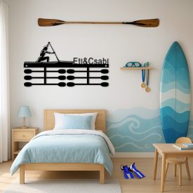 Kajakos éremtartó menő alakkal