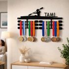 Kajak-kenu éremgyűjtő fém fali dísz, nagy kapacitású éremtároló megoldás vízi sportolók részére.