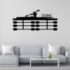 Minimalista fém éremtartó konzol kajakosoknak, tartós porfestett kivitelben, alsó sor nélkül.