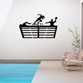 Vízilabdás futós úszós éremtartó