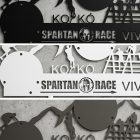 Spartan éremtartó névvel és 3 Trifectával – acél fali dekoráció