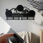 Spartan éremtartó névvel és 3 Trifectával – acél fali dekoráció