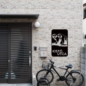 Papagájos házszám style 2