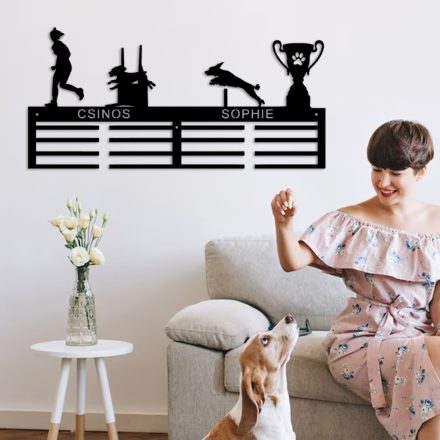 Agility medal holder with your dogs
