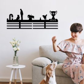 Rally obedience kutyás éremtartó