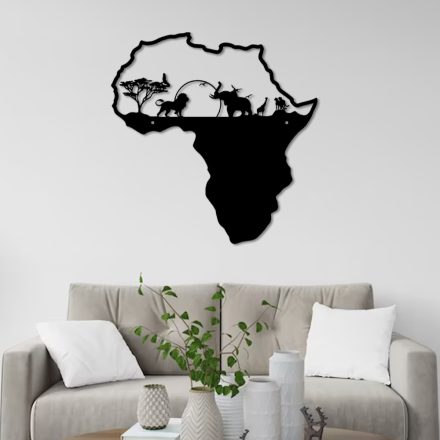 Afrikai állatok fém fali dekoráció