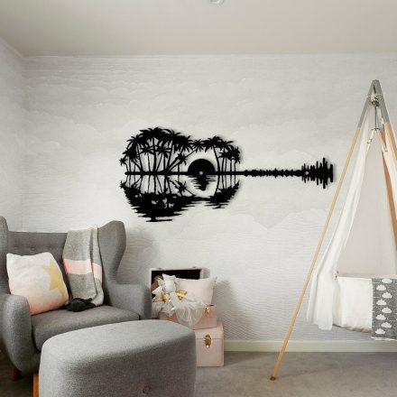 cool trendi guitar wall steel decoration