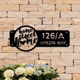 Square street sign sweet home