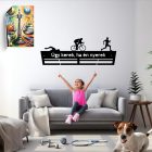 Falra szerelhető triatlonos éremgyűjtő fém fali dísz, professzionális sportolói relikvia tároló.