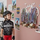 Kerékpáros éremtartó