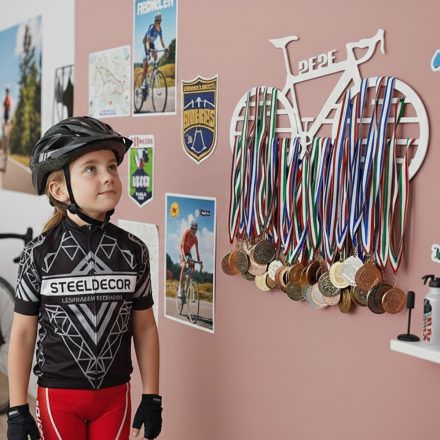 Kerékpáros éremtartó