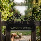 Welcome Home bagoly fém dekoráció modern, letisztult nappaliban polcon