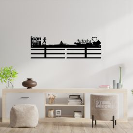   Evezős sport éremtartó I CAN AND I WILL Balaton sziluettel